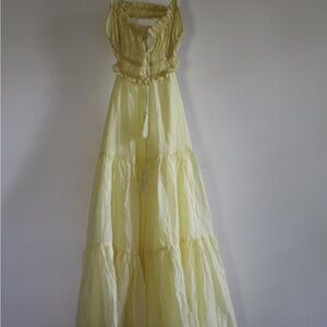 Elegant Yellow Maxi Dress